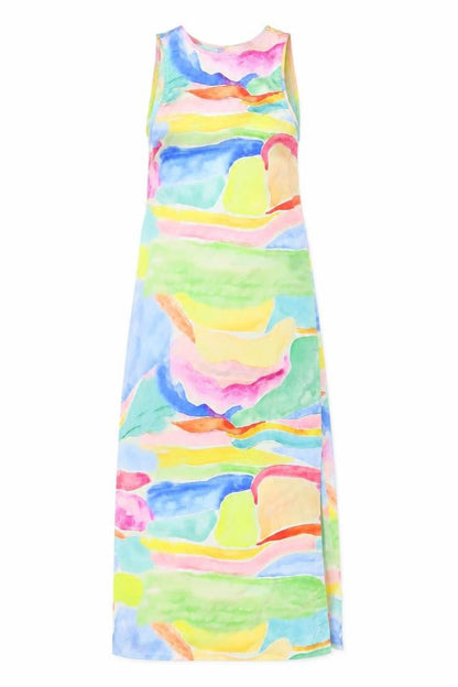 ASOS DESIGN Women's Multicoloured Size 4 Long Slip Dress