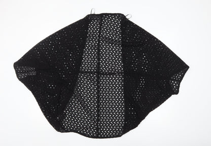 Next Women’s Black Crochet Beach Cover Up Size S Lightweight Polyester