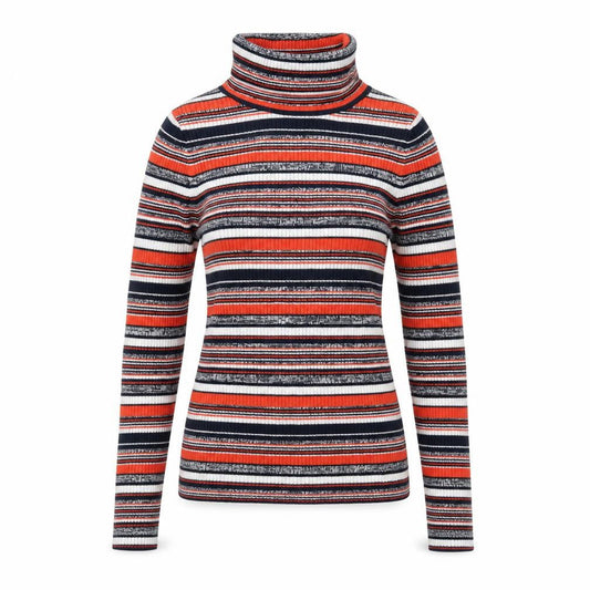 ASOS Women's Multicoloured Roll Neck Striped Jumper Size 4