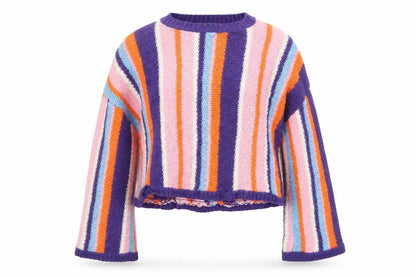 ASOS Women’s Multicoloured Striped Knit Jumper UK 10 Acrylic