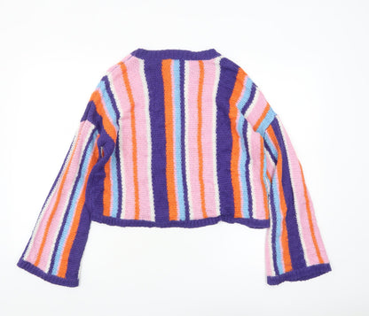 ASOS Women’s Multicoloured Striped Knit Jumper UK 10 Acrylic