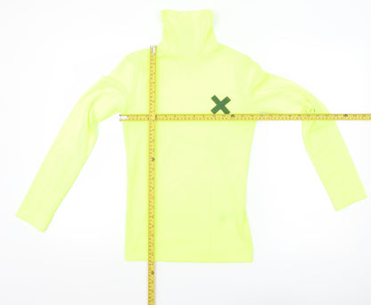Collusion Womens Yellow Roll Neck Long Sleeve Slim Fit Top Size 8