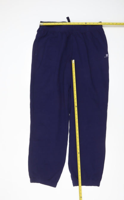 Decathlon Men's Blue 2XL Fleece Sweatpants with Elastic Waist