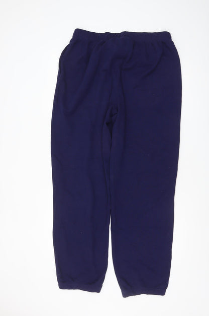 Decathlon Men's Blue 2XL Fleece Sweatpants with Elastic Waist