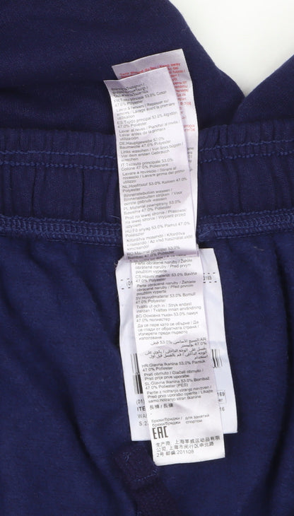 Decathlon Men's Blue 2XL Fleece Sweatpants with Elastic Waist