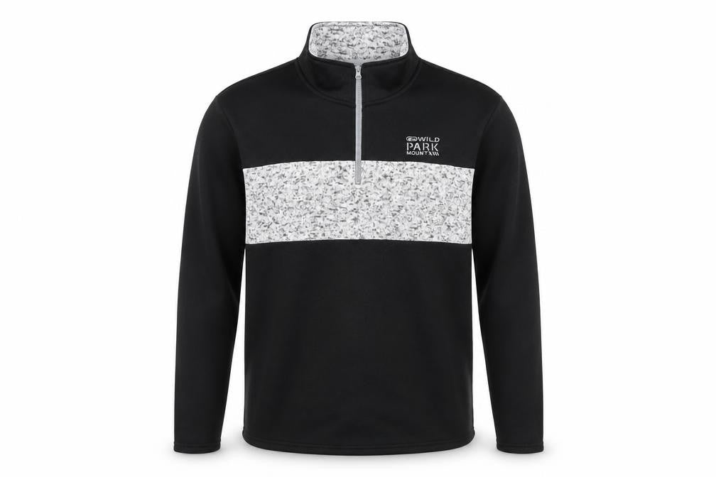 Atlas For Men Black L Fleece 1/4 Zip Outdoor Sweatshirt