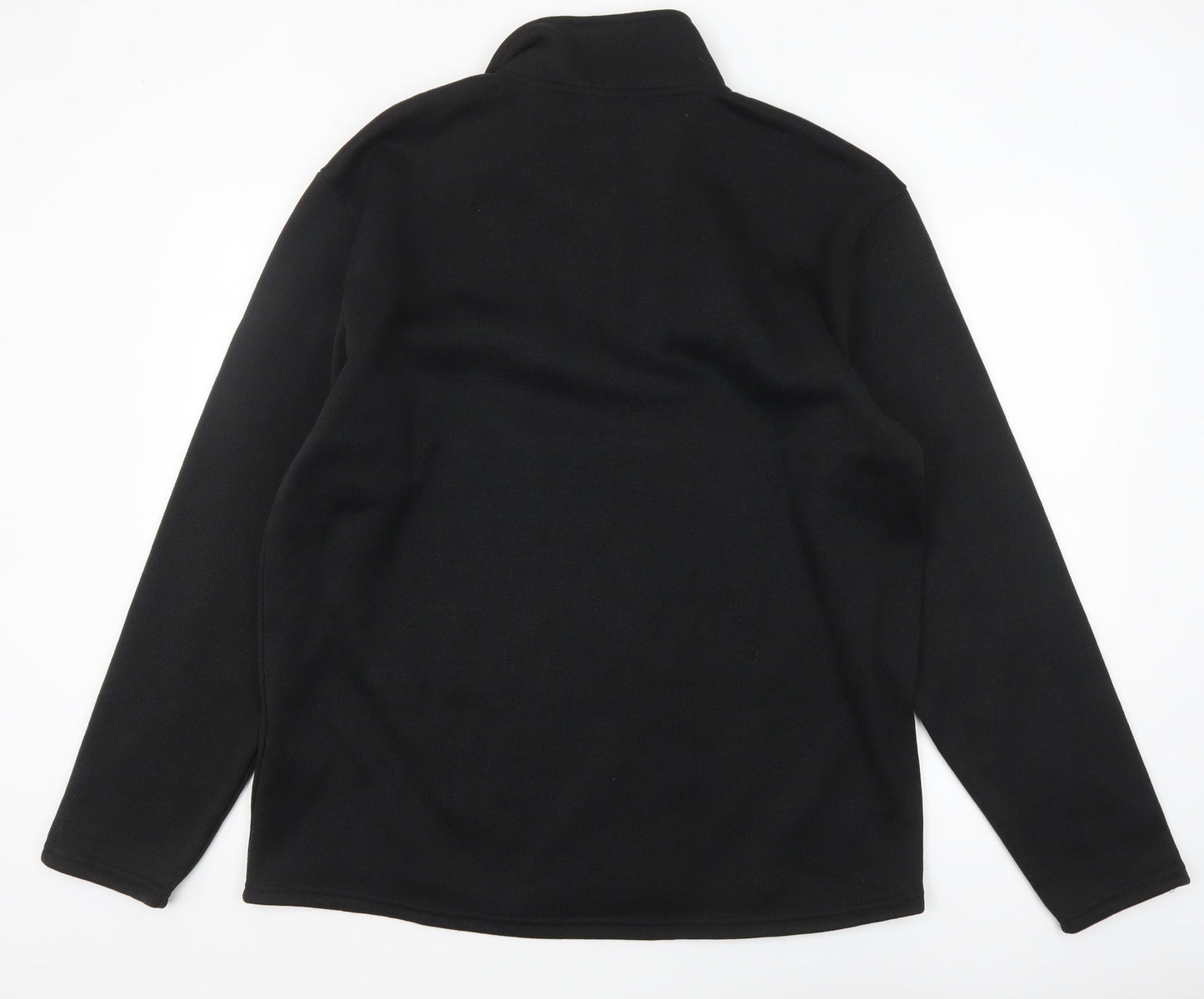 Atlas For Men Black L Fleece 1/4 Zip Outdoor Sweatshirt