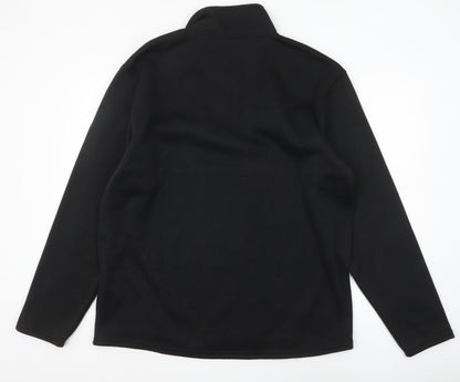 Atlas For Men Black L Fleece 1/4 Zip Outdoor Sweatshirt