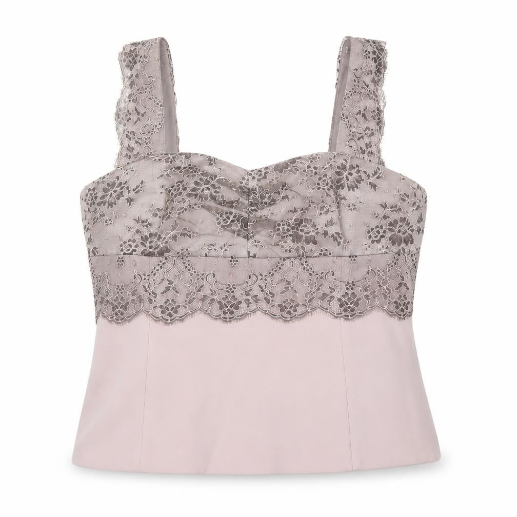 Presen De Luxe Women's Beige Lace Camisole Formal Top UK 18