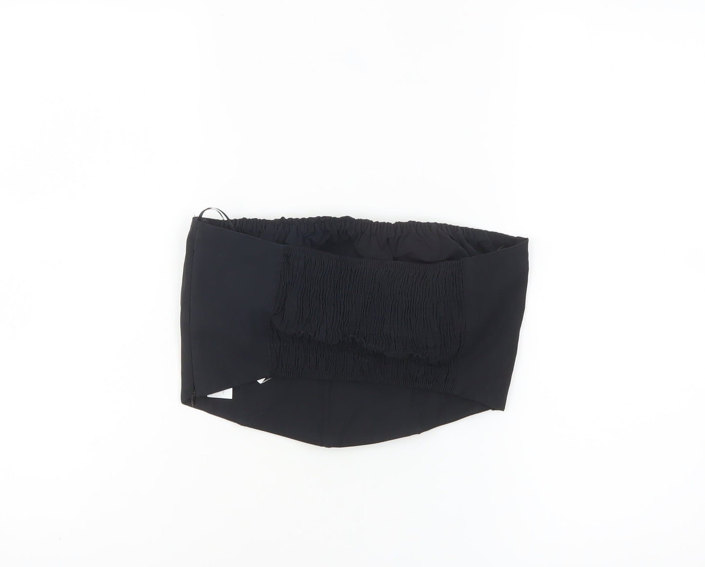 Bershka Women's Black 100% Cotton Strapless Camisole Top Size 12