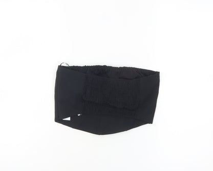 Bershka Women's Black 100% Cotton Strapless Camisole Top Size 12