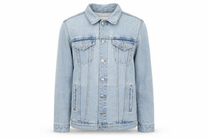 Mango Women Blue Denim Basic Jacket XS Button Front Classic Style