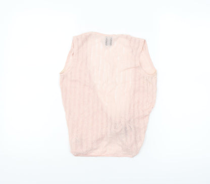 GAP Women’s Pink Knit Cotton Sleeveless Tie Front Camisole XS