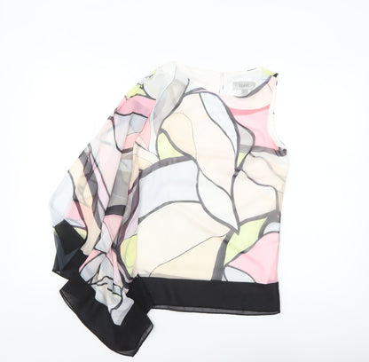 Coast Womens Multicoloured Asymmetrical Chiffon Blouse Size 6