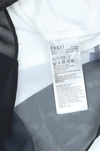 Coast Womens Multicoloured Asymmetrical Chiffon Blouse Size 6