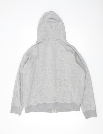 Head Porter Plus Mens Grey Full Zip Hoodie L Fleece Cotton Blend
