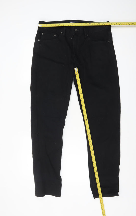 GAP Mens Black Slim Fit Denim Jeans 33x32 Classic Style