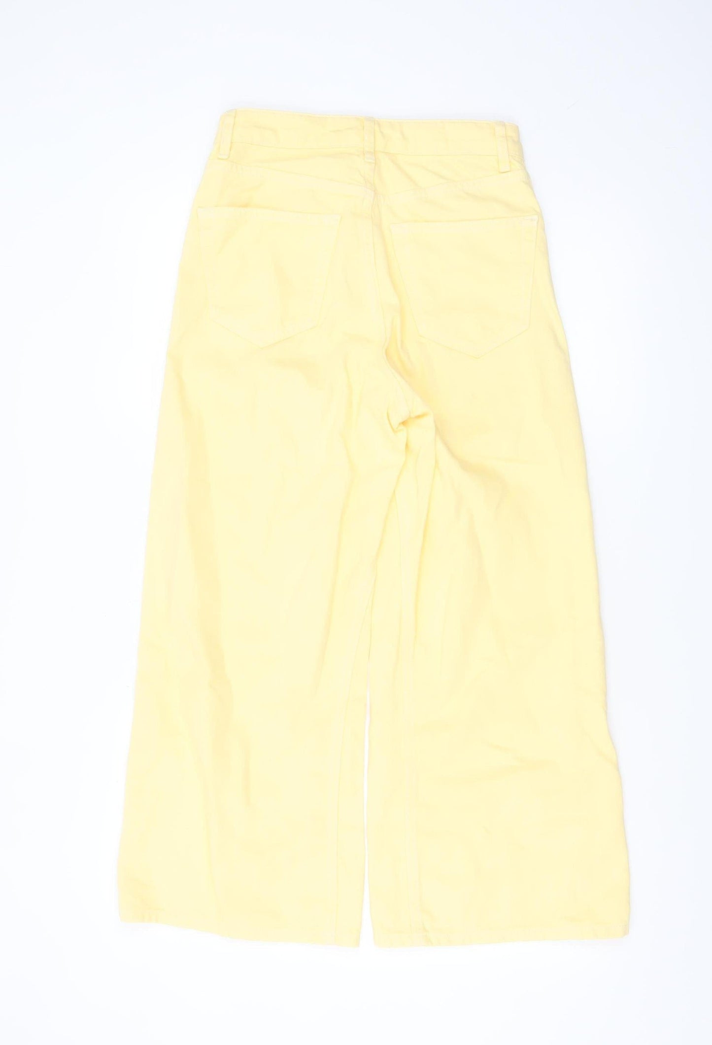 Topshop Moto Women's Yellow Wide-Leg Jeans W26 L32 100% Cotton