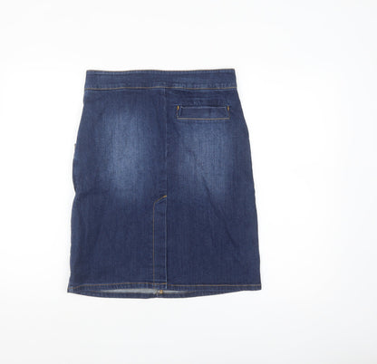 Joules Women's Blue Denim Knee Length Skirt Size 8