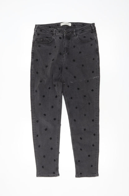 Maison Scotch Women's Grey Polka Dot Skinny Jeans Size 26