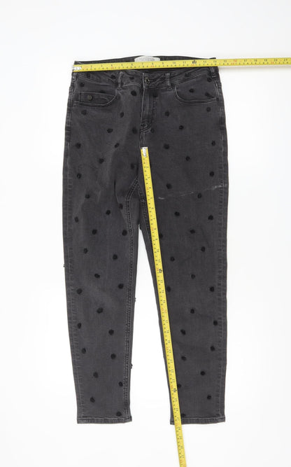 Maison Scotch Women's Grey Polka Dot Skinny Jeans Size 26
