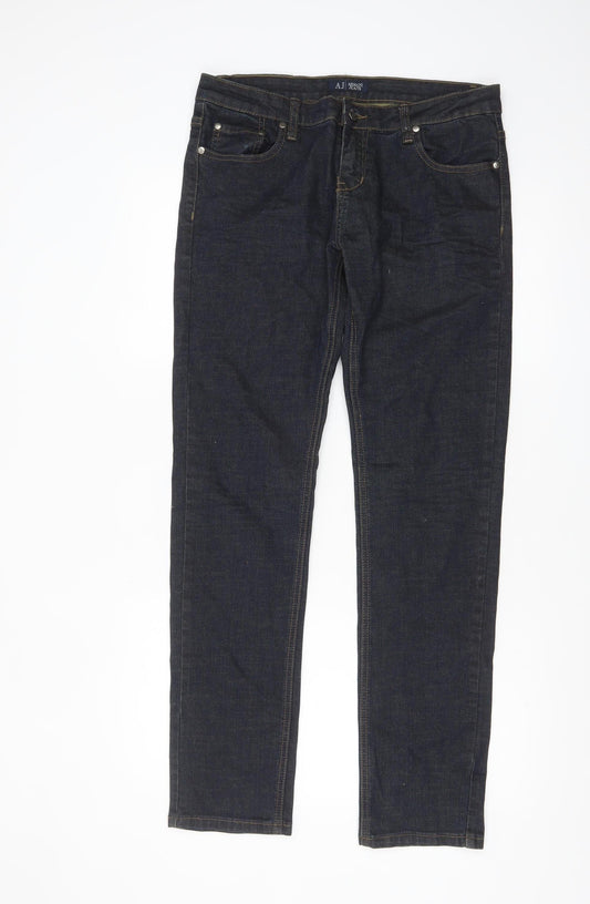 Armani Jeans Men's Blue Straight Denim Jeans Size 26 Regular Fit