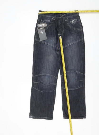 ETO Womens Blue Straight Leg Mid Rise Denim Jeans Size 26
