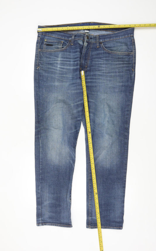 U.S. Polo Assn. Men's Blue Straight Leg Stretch Denim Jeans 36x30