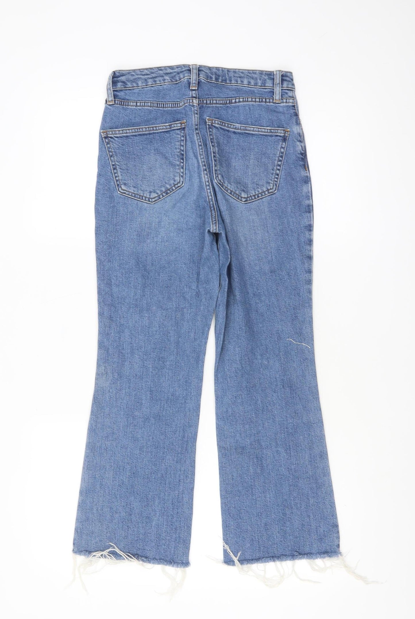 Topshop Women’s Blue Dree Flared Jeans Size 8 Regular Stretch Denim