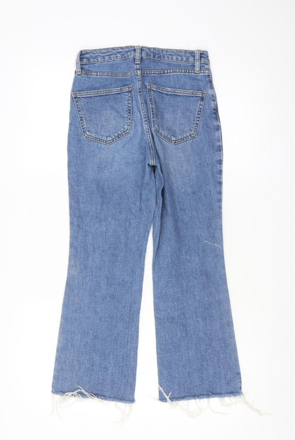 Topshop Women’s Blue Dree Flared Jeans Size 8 Regular Stretch Denim