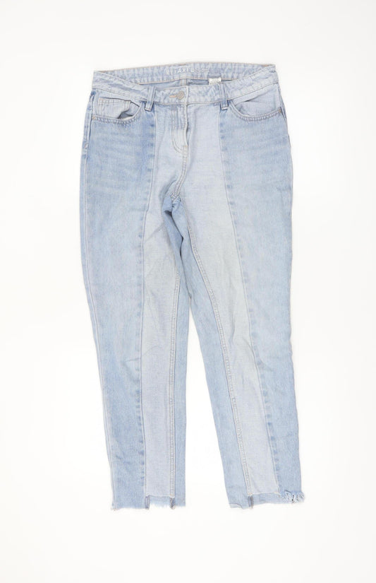 Next Women’s Blue Relaxed Ankle Jeans Size 8 Tall