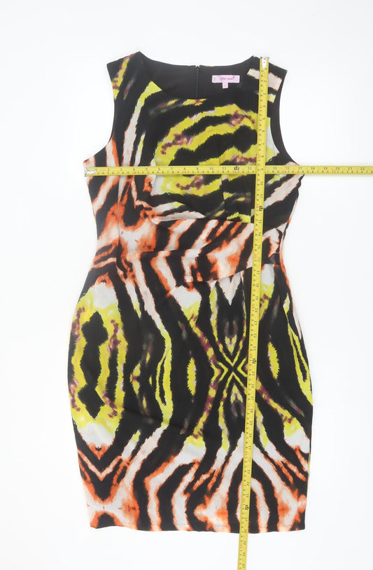 Marks and Spencer Women Multicoloured Size 12 Sleeveless Bodycon Dress