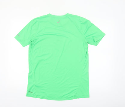 ASICS Men's Green Short Sleeve Running T-Shirt Size M