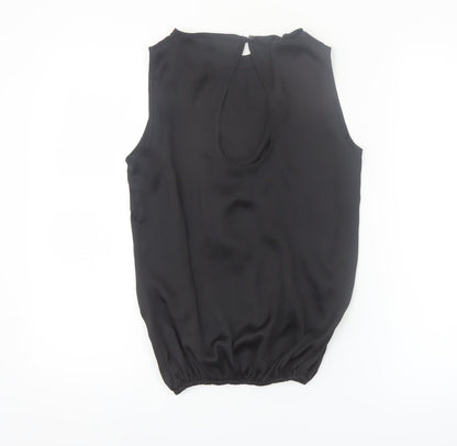 River Island Women’s Black Beaded Sleeveless Blouse Size 10