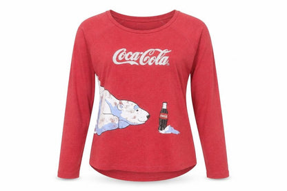 Next Womens Red Coca-Cola Polar Bear Long Sleeve T-Shirt Size 10