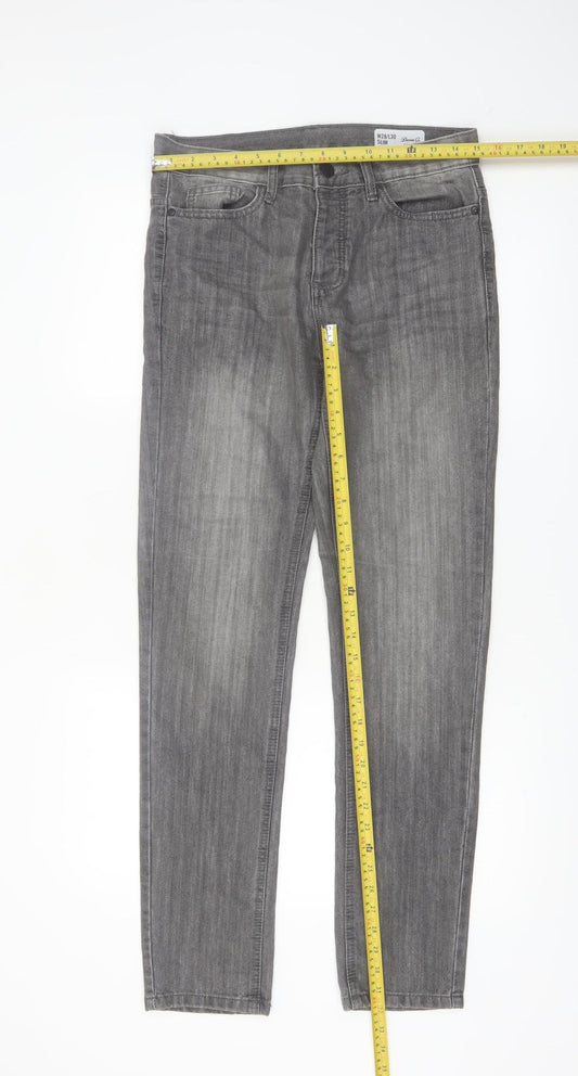 Denim Co. Men’s Grey Slim Fit Jeans W28 L30 Denim Stretch