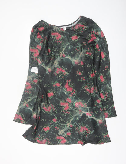 Topshop Women’s Multicoloured Floral A-Line Dress Size 14