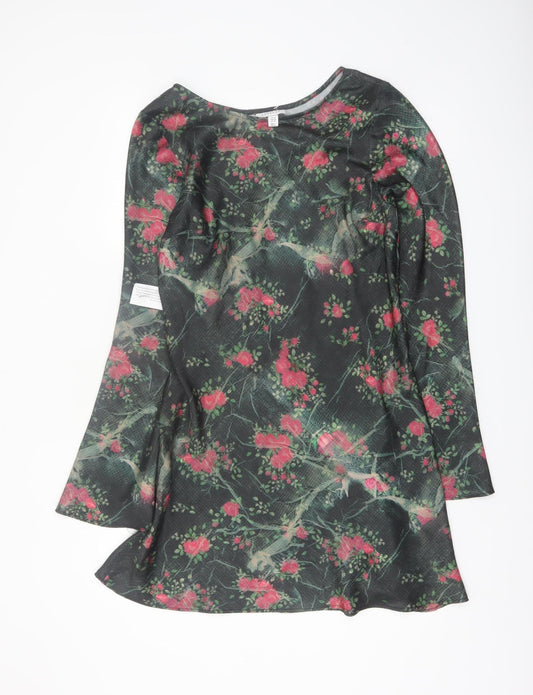 Topshop Women’s Multicoloured Floral A-Line Dress Size 14