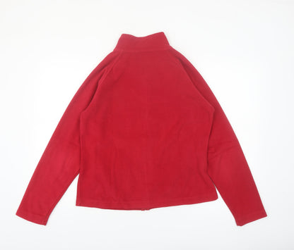 Dunnes Women's Red Fleece Full Zip Jacket Size 16