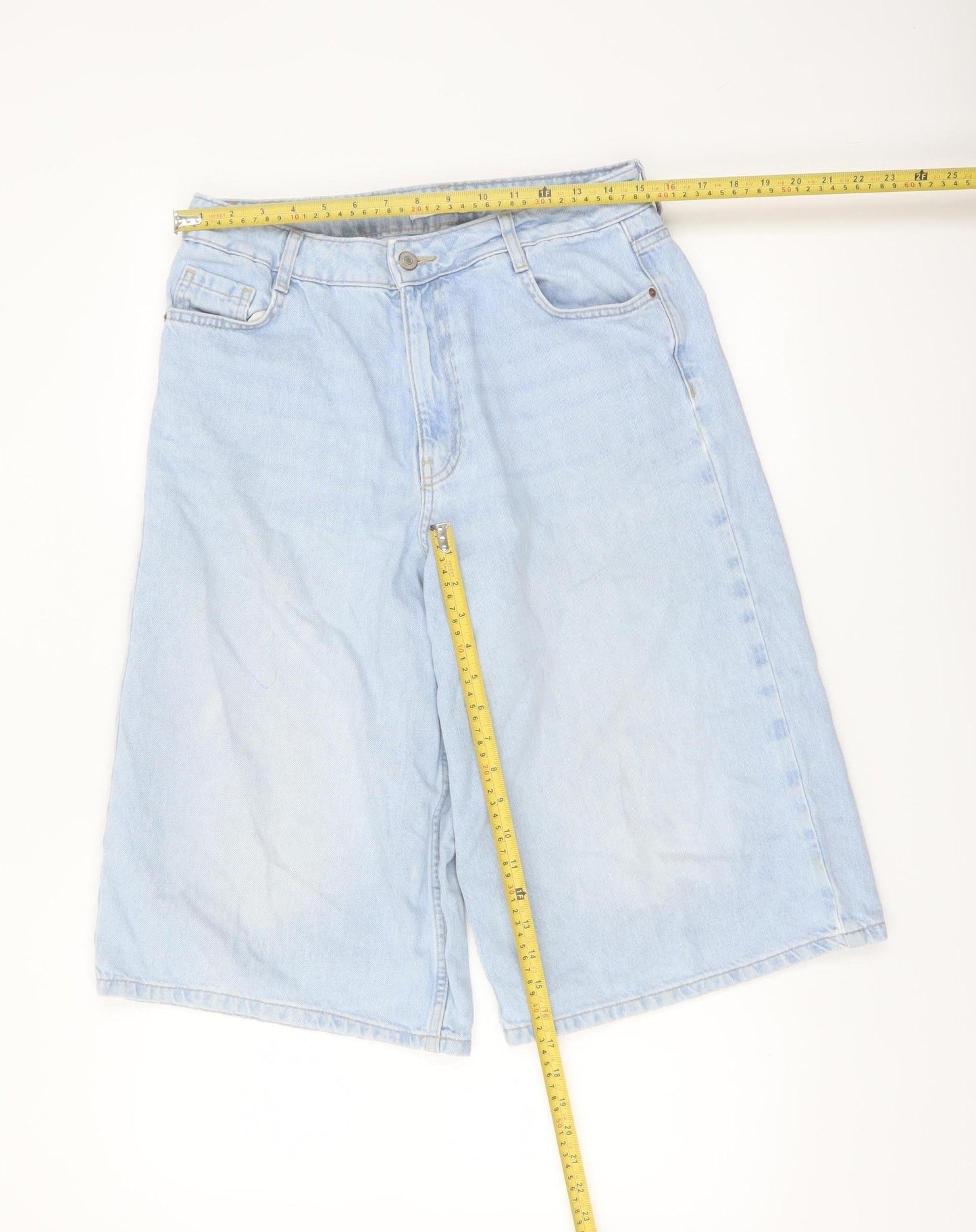 Denim Co. Women Blue Size 12 Bermuda Denim Shorts