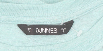Dunnes Women Blue Long Sleeve Basic Cotton Jersey T-Shirt Size S