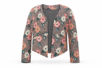Vero Moda Womens Brown Floral Blazer Jacket Size M Regular Fit