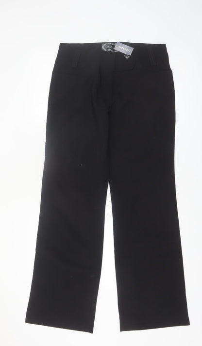 Ambiance Women's Black Stretch Straight Trousers Size L