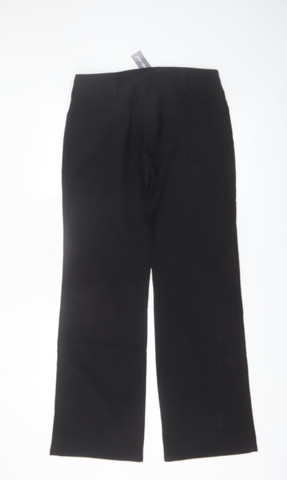 Ambiance Women's Black Stretch Straight Trousers Size L
