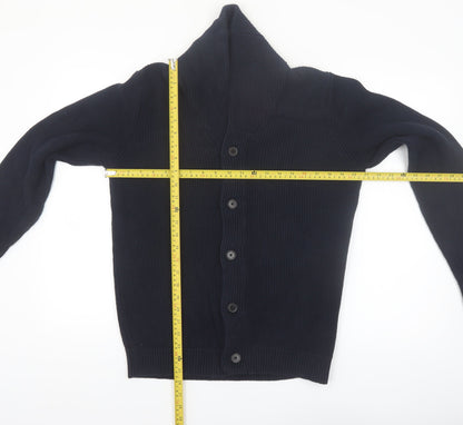 Jack & Jones Men's Blue Cotton Chunky Knit Cardigan M