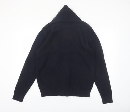 Jack & Jones Men's Blue Cotton Chunky Knit Cardigan M