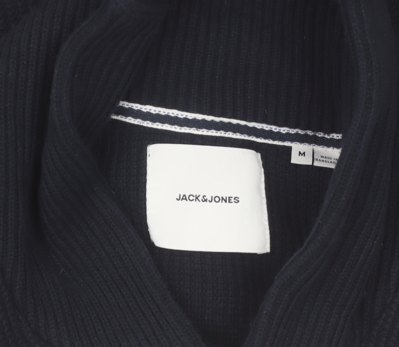 Jack & Jones Men's Blue Cotton Chunky Knit Cardigan M