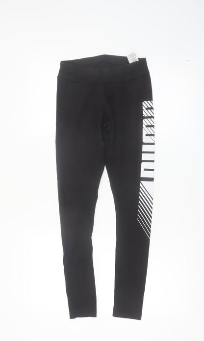 Puma Womens Black XS Leggings Stretch Sports Gymwear
