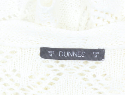 Dunnes Women’s Ivory Open Knit 3/4 Sleeve Cardigan M