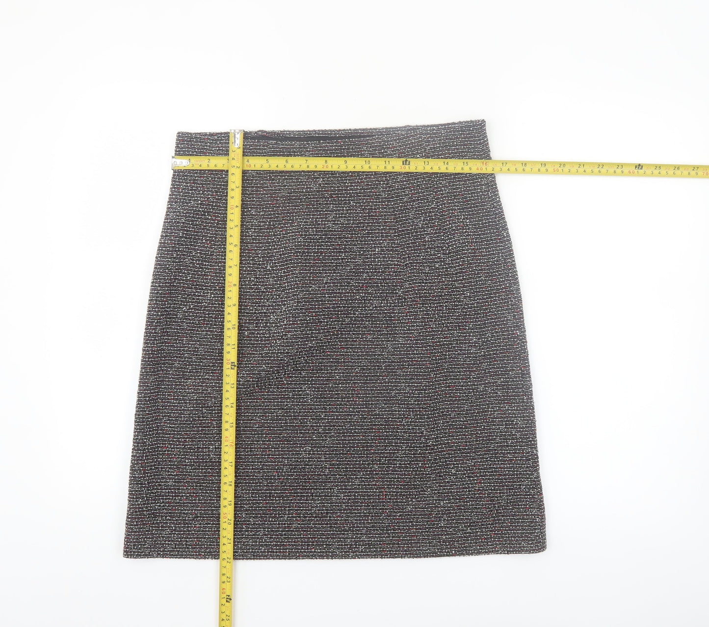 Marks and Spencer Womens Grey Tweed Pencil Skirt Size 14